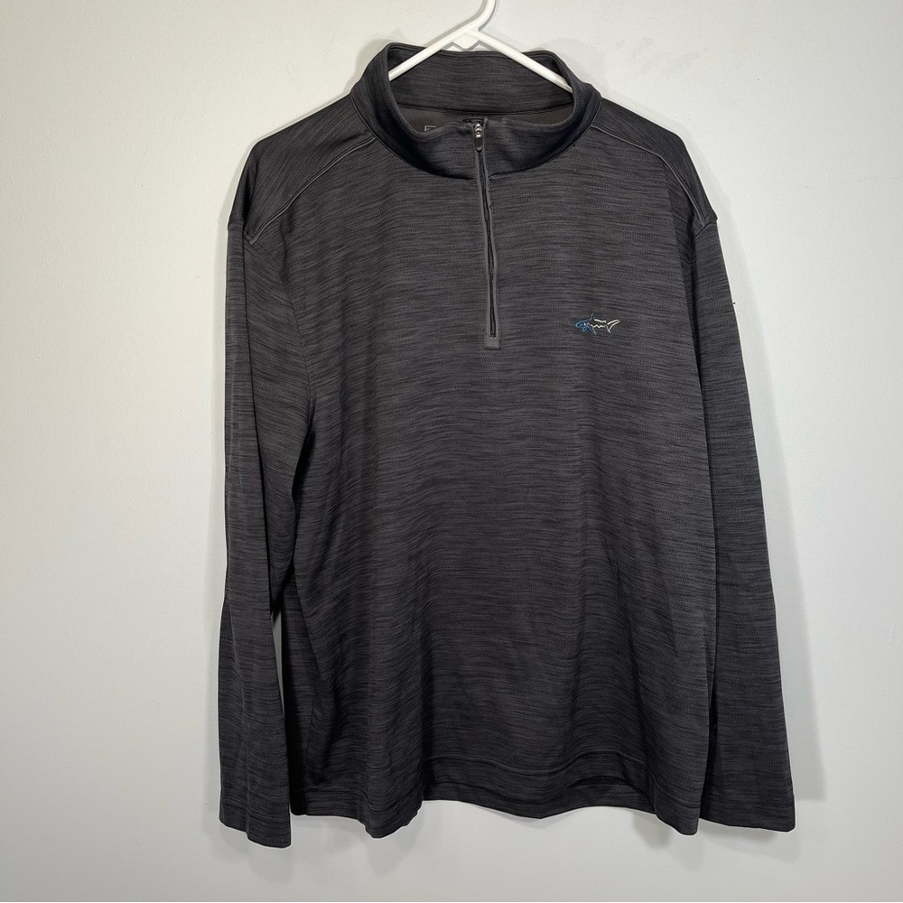 Greg Norman Sweater Adult XXL 2XL Charcoal Gray Quarter Zip Pullover Golf Mens